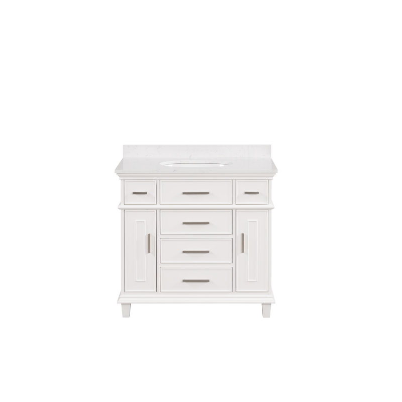 36" Single Sink Bathroom Vanity-White