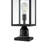 21.5" Modern Black Outdoor Post Lantern