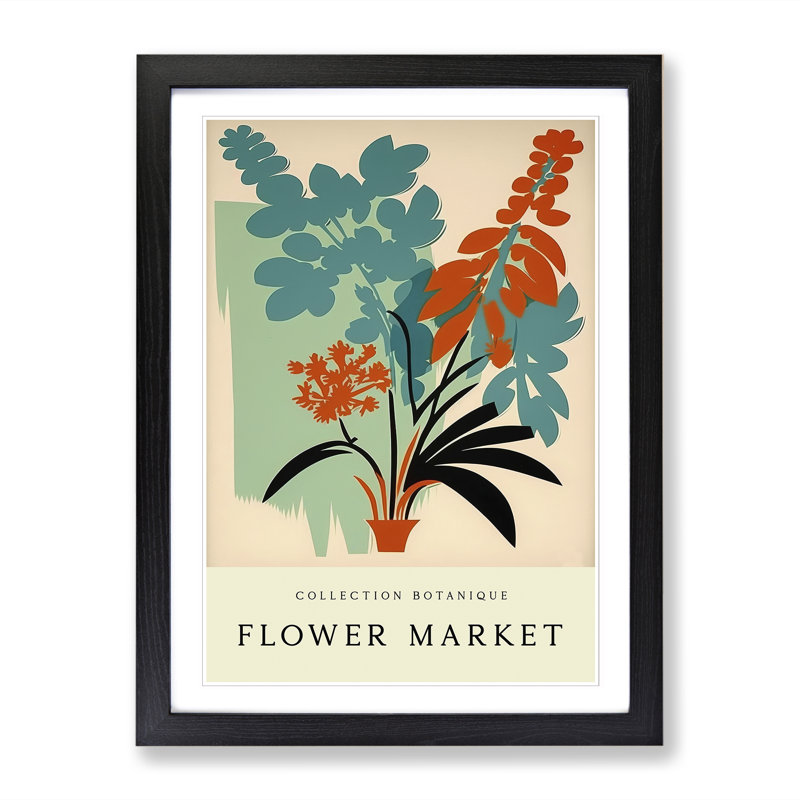 Collection Flower Market Exhibition No.1 - Single Picture Frame Print on Wood, 34cm H x 25cm W x 2cm D