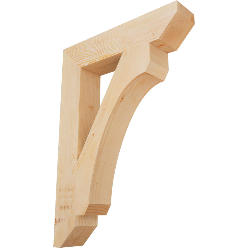 Support en bois / corbeau, H 42 po x l 5,5 po x P 30 po, Douglas (lisse)