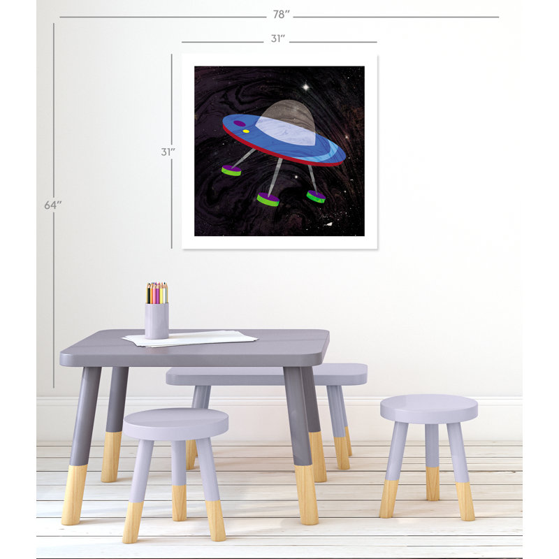 Impression sur papier roulée «Spaceship Adventure Four», H 31 po x l 31 po x P 1 po