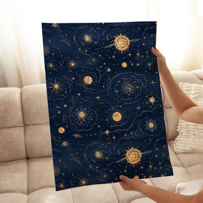 Astronomie et espace avec motif d'étoiles III, reproduction d'art moderne sans cadre