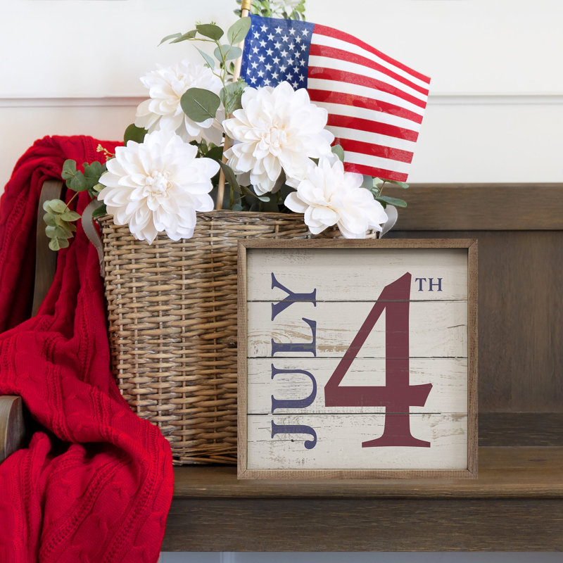 July 4th Whitewash, 8" H x 8" W