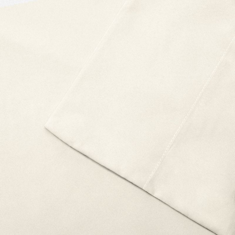 Ivory Full Deep Pocket Cotton Polyester Microfiber Sheet Set