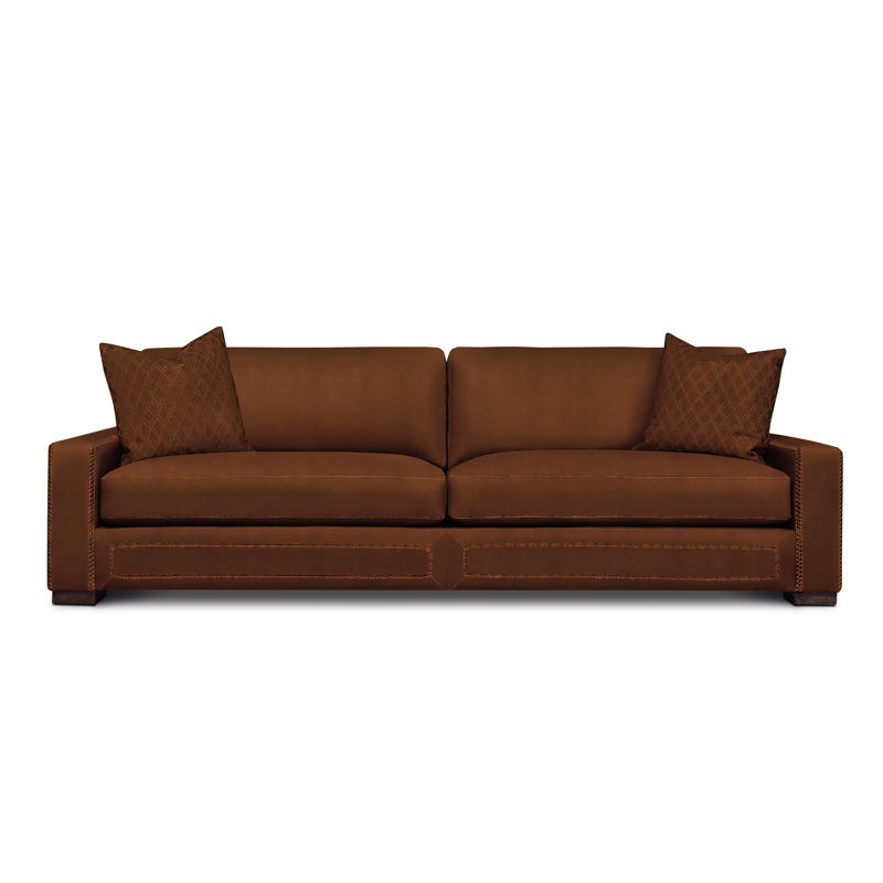 Downtown Cowboy 108'' Leather Sofa, Polo (Maestro Artisano), Espresso