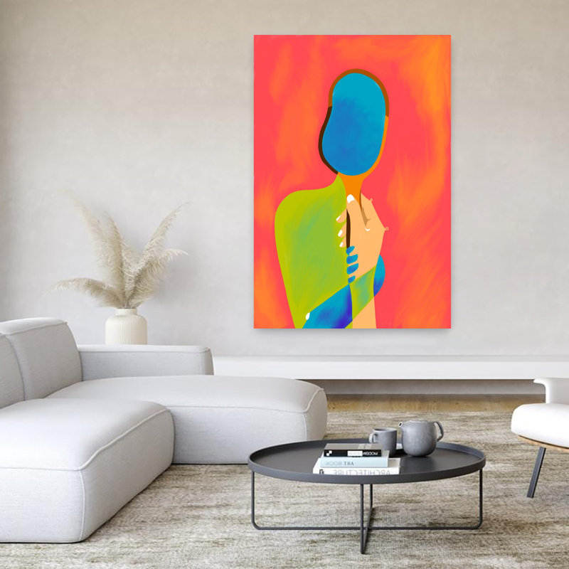 Art contemporain contemporain abstrait, H 60 po x l 40 po