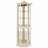 Lighted Glass Display Cabinet Corner Curio Cabinet with Adjustable Shelves Carved Wine Cabinet Perfect for Home or Office Use-1207609212