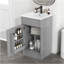 Meuble-lavabo 18 po avec lavabo, meuble-lavabo avec tablette de porte et tablette réglable, gris-1680468938