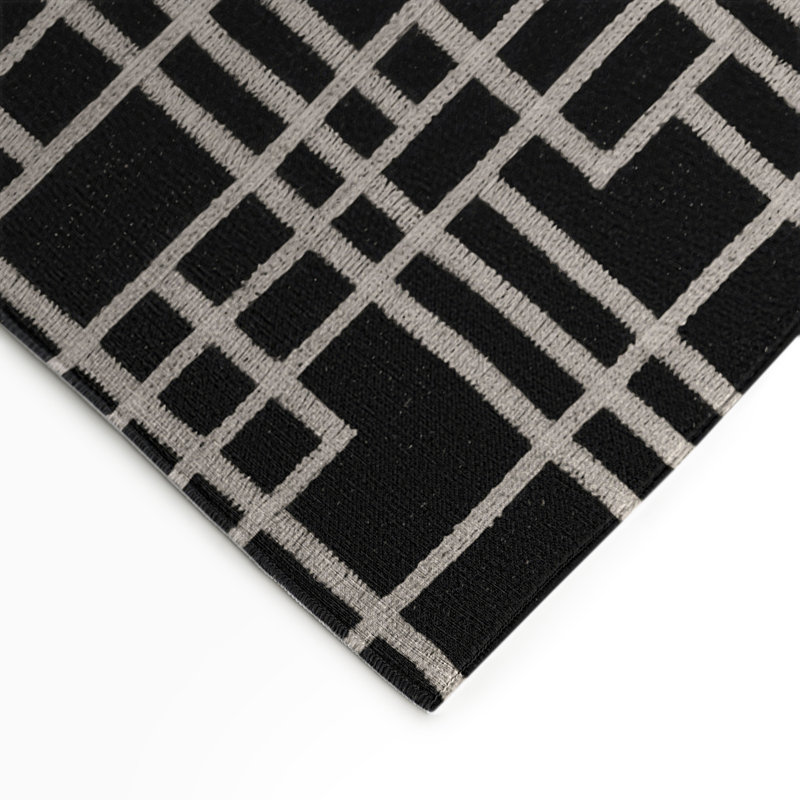 Tapis gris intérieur et extérieur Trellis, Rectangle 5 pi x 7 pi