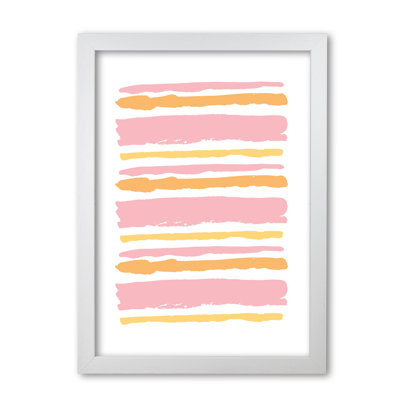 Pink Contrast Abstract Stripes - Print