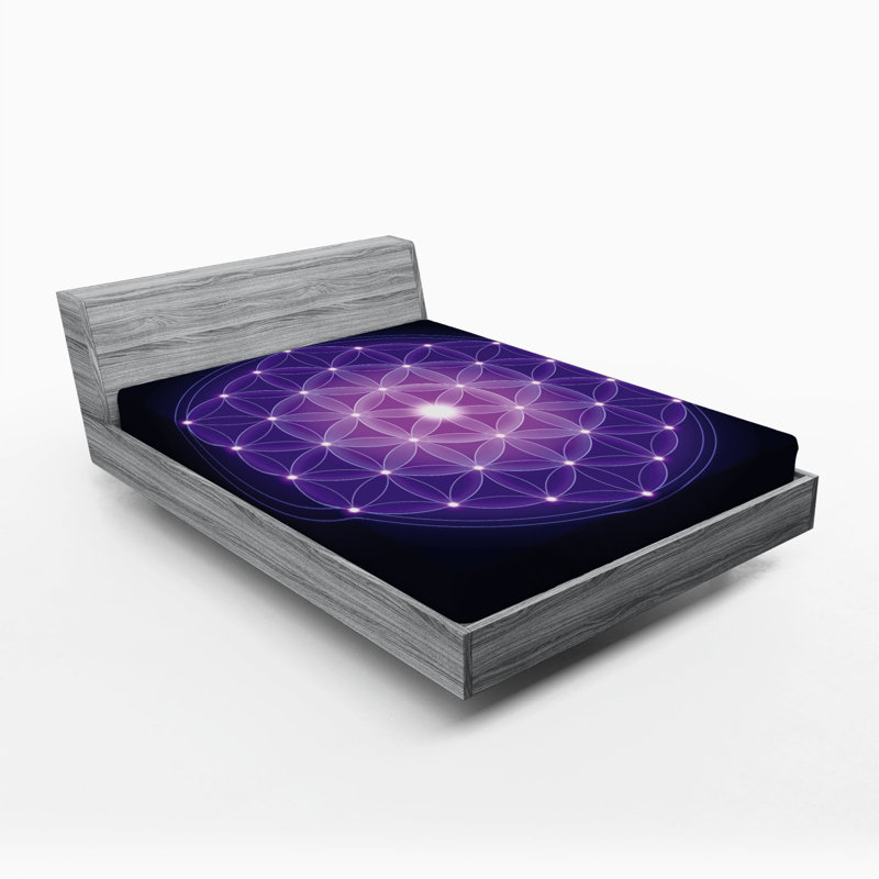 Microfiber Geometric Fitted Sheet, Full Fitted Sheet