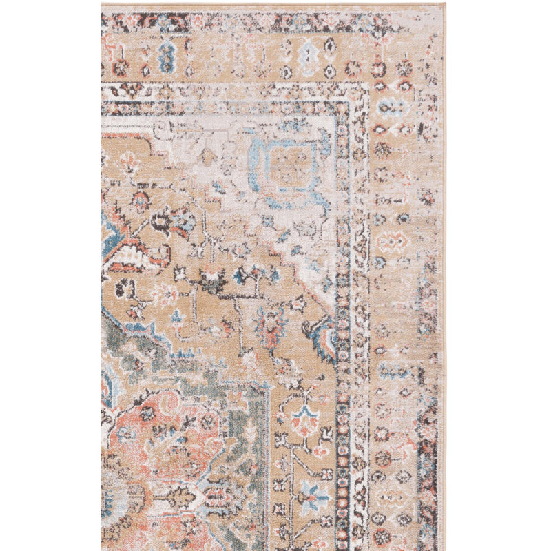 Tapis oriental en polypropylène tissé à la machine Dhru, Rectangle 8 pi x 10 pi