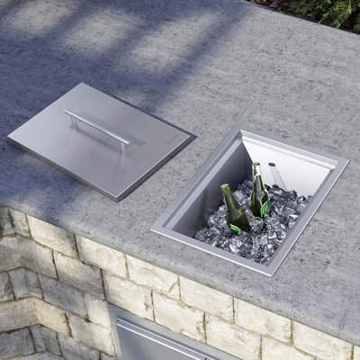 Évier de cuisine en acier inoxydable 15 po x 20 po pour barbecue Ruvati