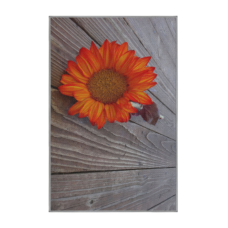 Tapis zone grise en coton tournesol, Rectangle 2 pi x 3 pi