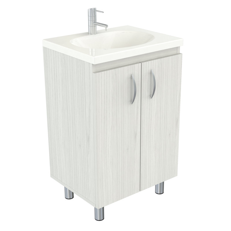 Ensemble de meuble-lavabo simple pour la salle de bain de 18 po Kaoru, Blanc