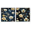 Cohutta - Ensemble de 2 collages carrés botaniques abstraits-101848413-101848412