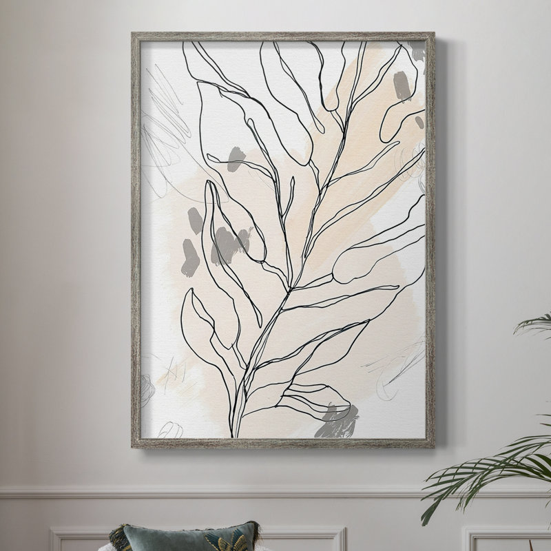 Palm Sketchbook III, reproduction encadrée - bois massif, H 21 po x l 17 po
