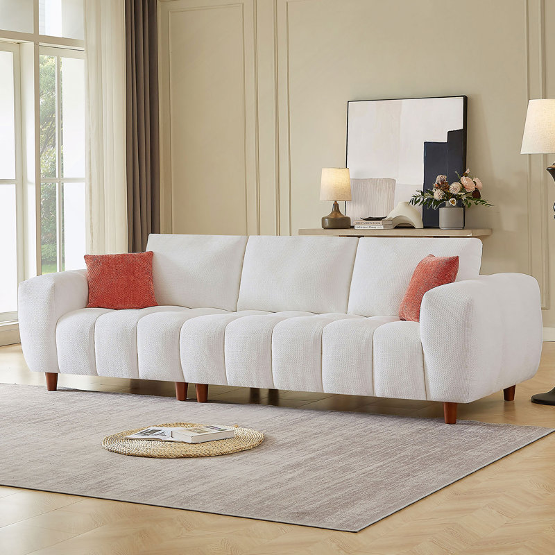 Convertible Sectional Sofa Couch, White
