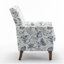 Fauteuil en mélange de polyester à motifs
