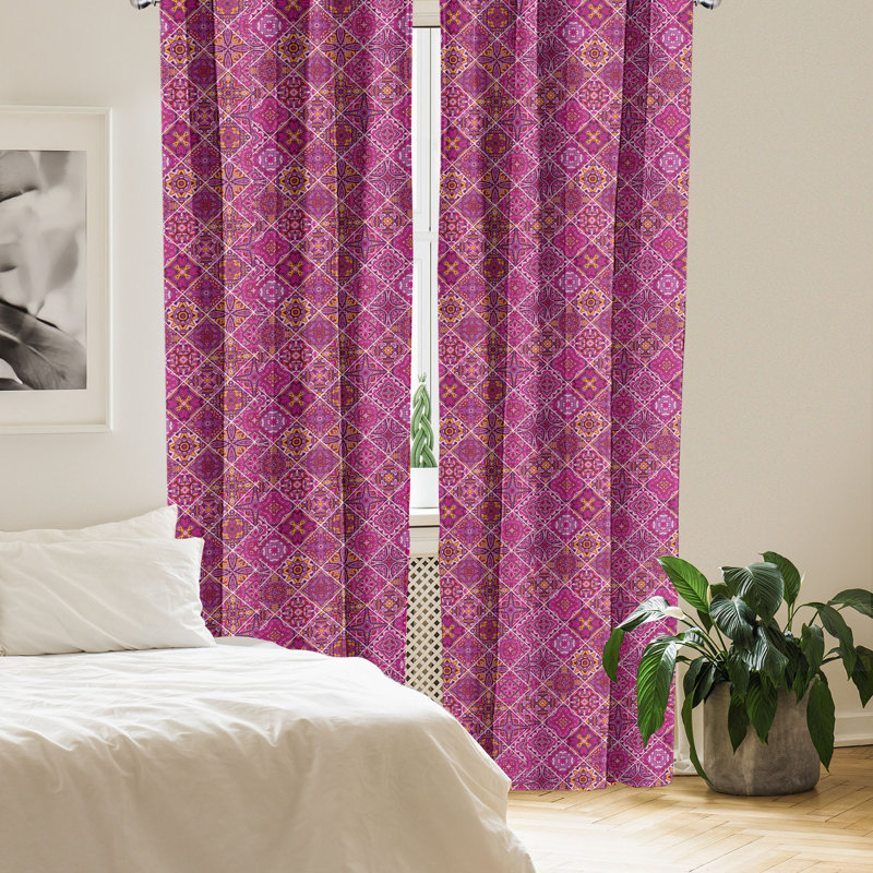 Rideaux marocains 4 panneaux Bungalow Rose, L 56 po x L 84 po
