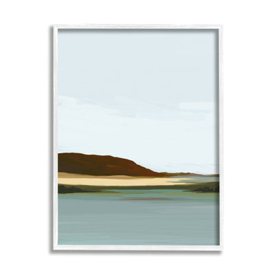 «Abstract Mountain Lake On Canvas» par Amy Hall, impression