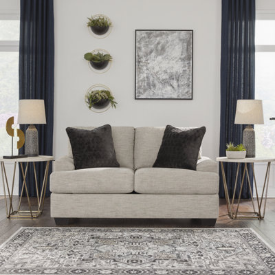 63" Chenille Pillow Top Arm Loveseat