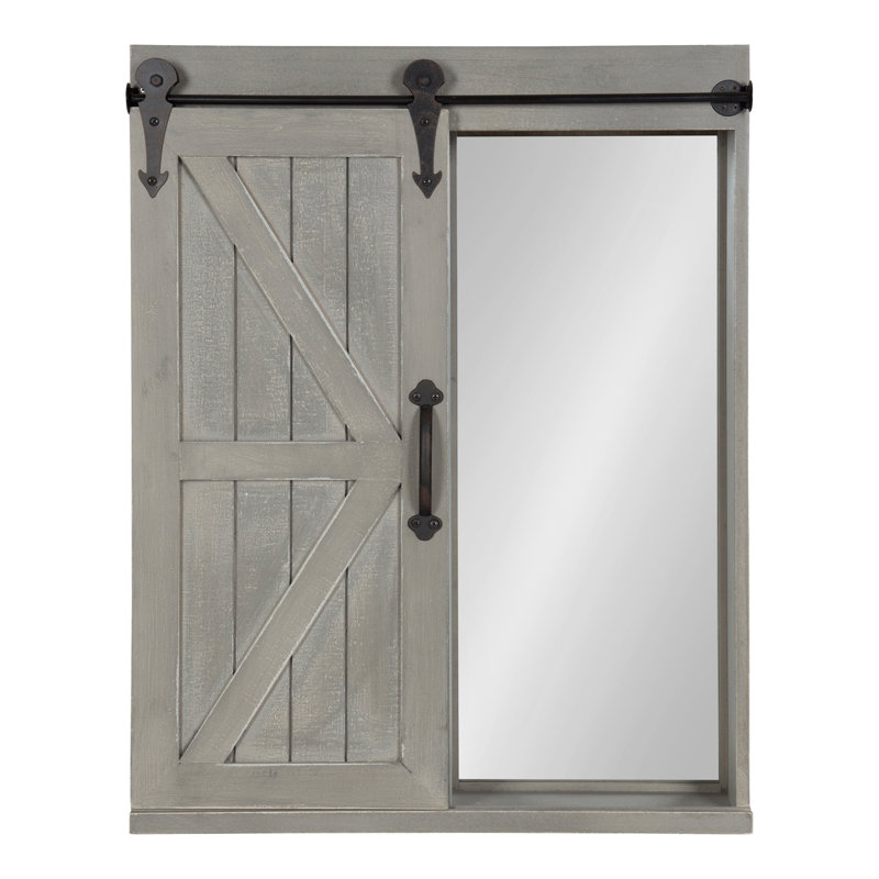 Dayanah 21.65'' W 27.55'' H Surface Medicine Cabinet Mirror 3 Fixed, Gray