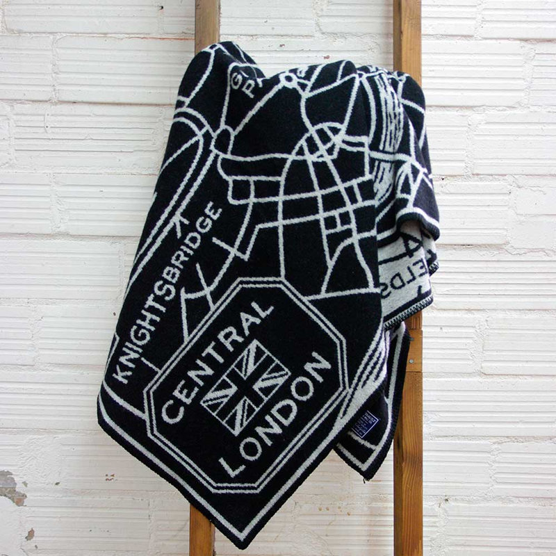 London Map Wool Throw