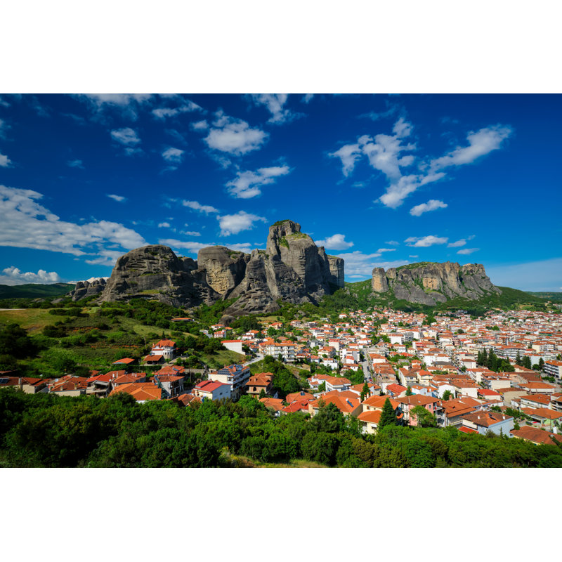 Fitts View Of Kalampaka Village - Wrapped Canvas Print, 30cm H x 46cm W 3.8cm D