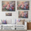 Impression hortensia mauve, rose et romantique sur bois-1635942335