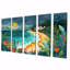 Ensemble de salon art mural orange plage verte au Mexique I - plage-2109361949