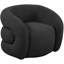 Fauteuil d'appoint pivotant en tissu Roxbury Boucle-88357465