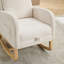 Chaise berçante avec repose-pieds rétractable-493507885