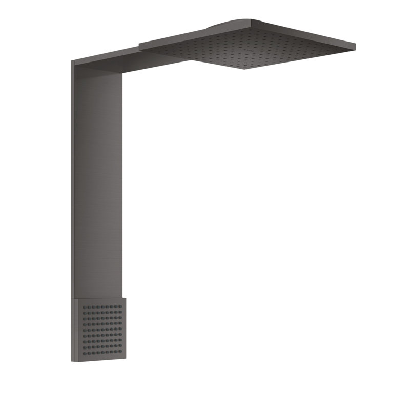 AXOR Showercomposition 2-Jet Showerhead 250/250 And Shoulder Shower, 1.75 GPM, Black, 2.5 GPM
