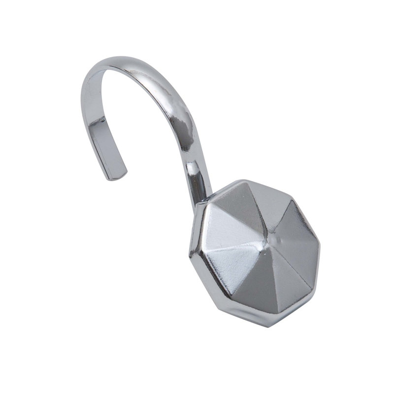 Crochet de rideau de douche en métal ALTA, Chrome