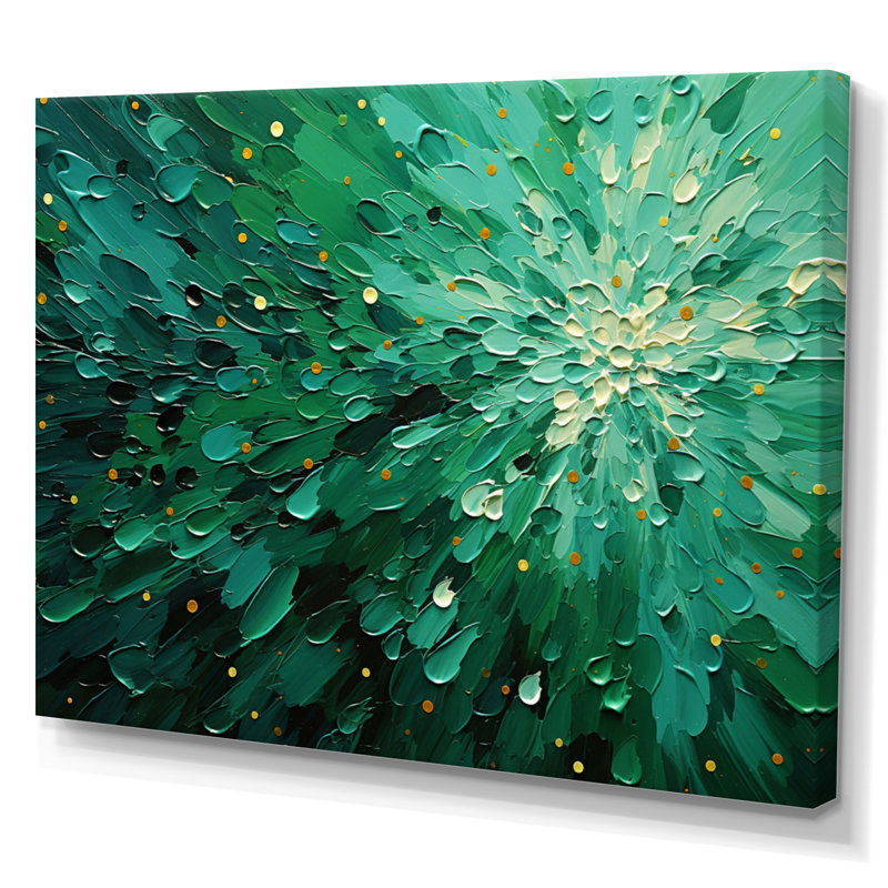 Décoration murale Emerald Euphoria II - Paysages abstraits, H 30 po x l 40 po, Toile tendue, Sans cadre