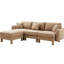 Tissu modulaire Boucle, modulaire 3, amovible, couleur café, modulaire 3 courbée avec pieds cylindriques et coussins moelleux-1625693985