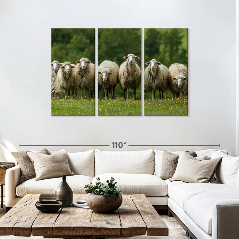 Brampt Tuscany Sheep, 48" H x 74" W