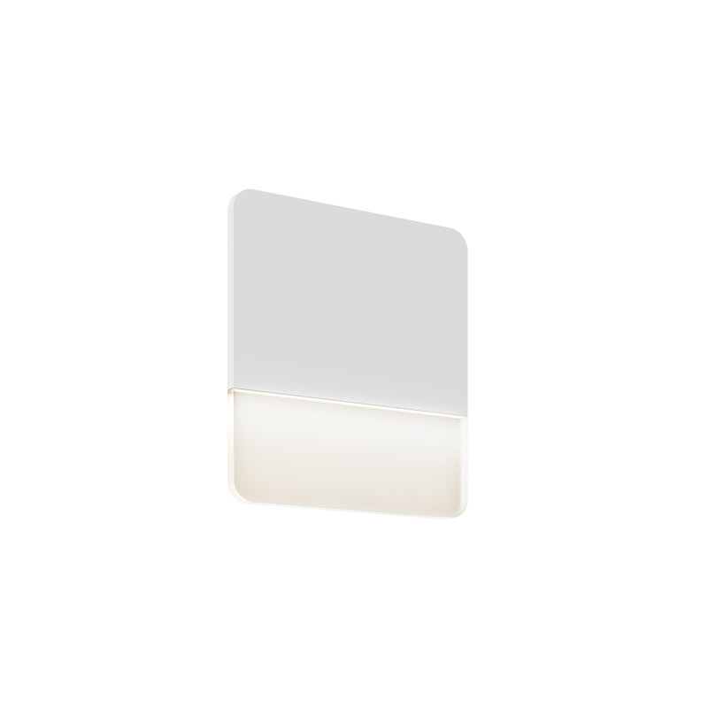 Jhene Aluminum LED Wall Light, White, 11" H x 10" W x 1.5" D, 13