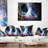 Glowing Blue Silver Plasma - Abstract Printed Throw Pillow