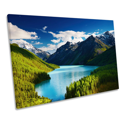 Mountain Landscape Sunset - Wrapped Canvas Print