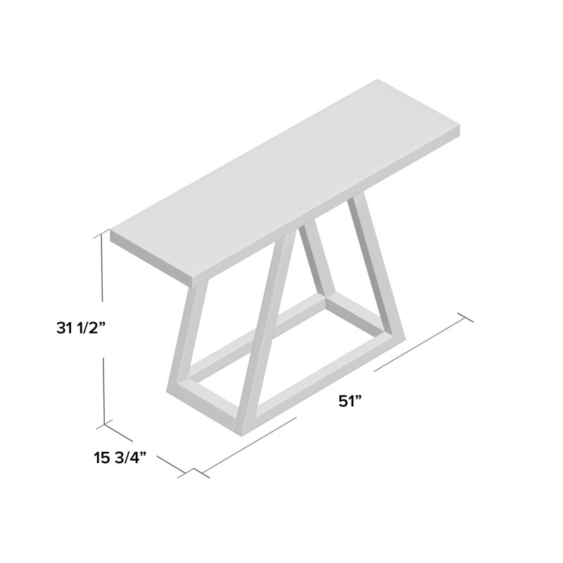 Console Marame, Laque blanche