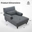 Chaise longue rembourrée avec dossier réglable-2099800756