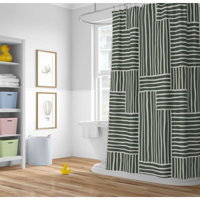 Grid Puz Ultra-Thin Lightweight Shower Curtain