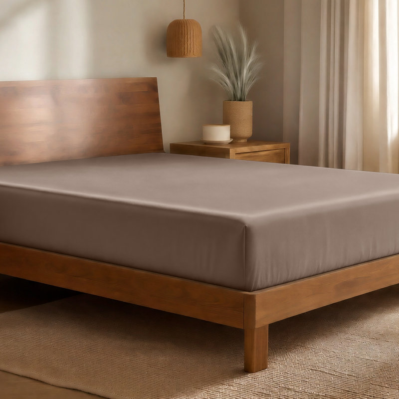 Drap-housse en rayonne de bambou, Drap-housse de taille très grand, Taupe