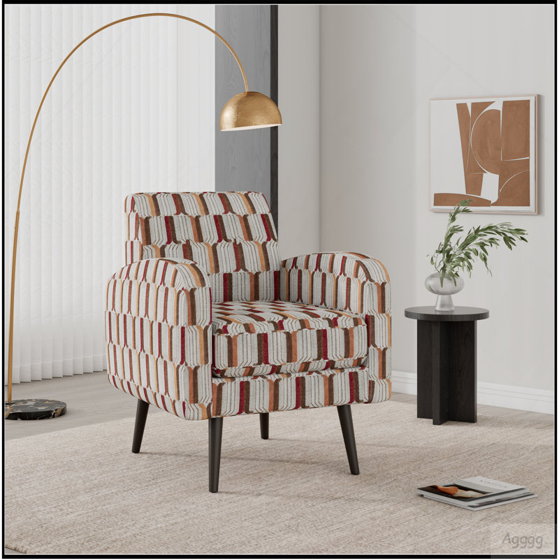 Chaise avec accoudoirs Darien, Rouge