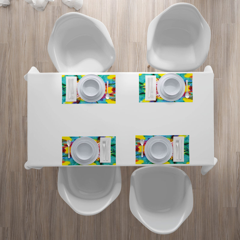 Polyester Floral Rectangle Placemat