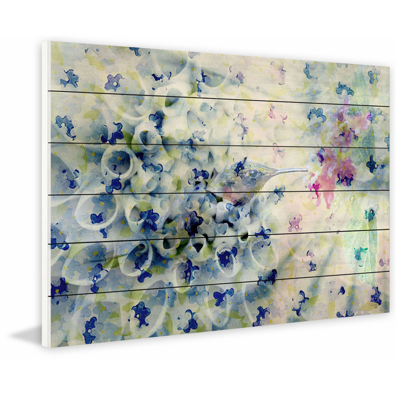 Reproduction d’art sur bois blanc "humming" par parvez taj,