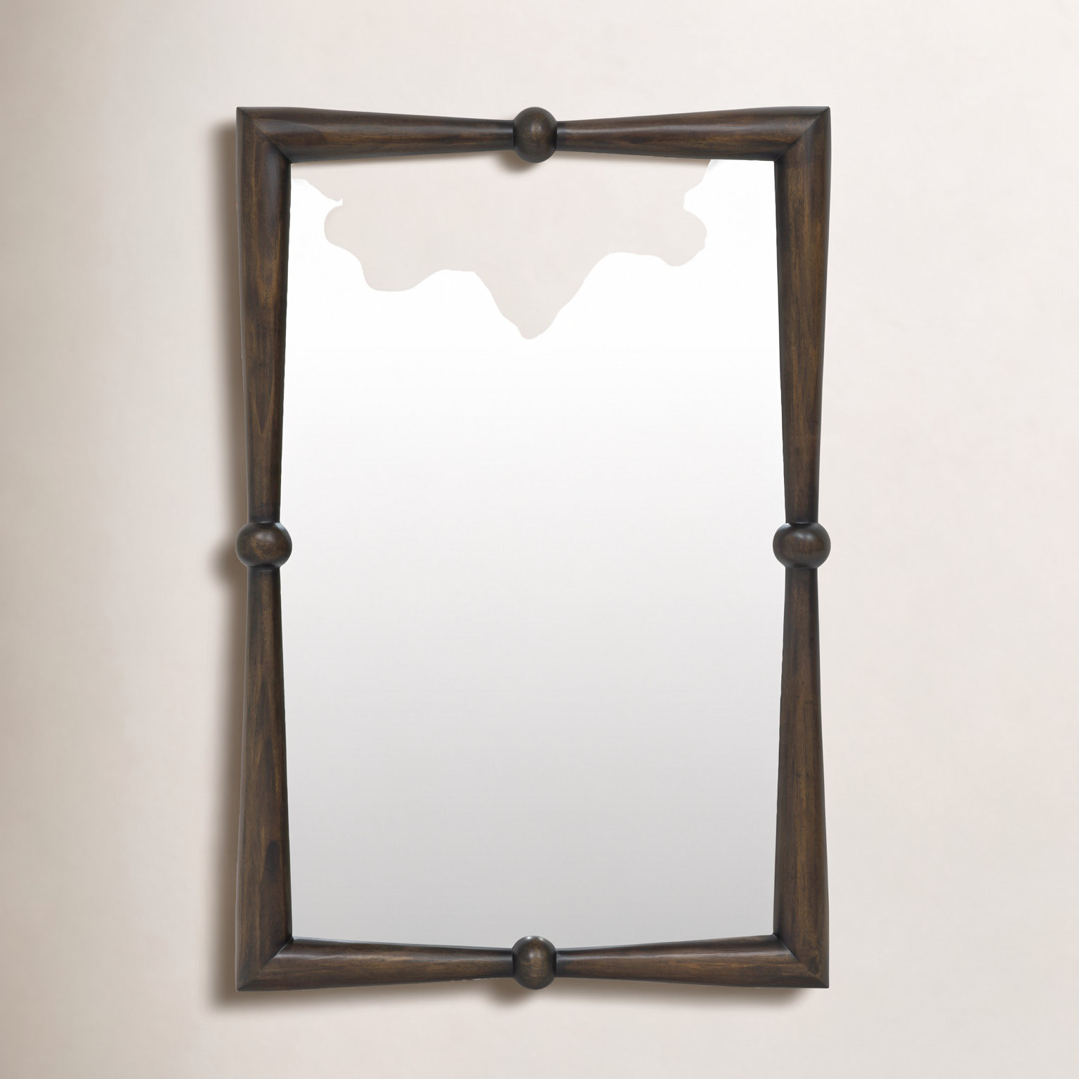 Prosper 28" Pine Accent Mirror, 36" x 24", Brown