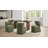 Vivora Upholstered Vegan Leather Dining Chair With Casters (Set of 2)-1187231053